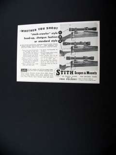 Stith Scopes & Mounts Dovetail Mount gun 1954 print Ad  