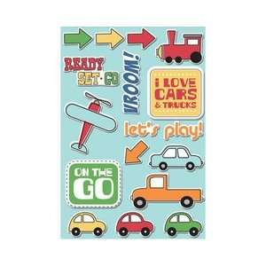    Lets Roll Puff Stickers 5X7 Sheet Speed Bump