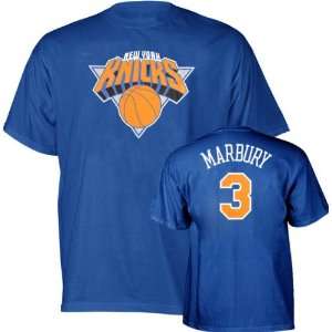 Stephon Marbury Blue Majestic Player Name and Number New York Knicks T 