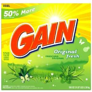 Gain Powder Detergent Original Fresh   120 Loads