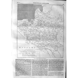  1863 MAP POLAND PARTITIONS PRUSSIA VOLHYNIA PODOLIA