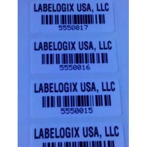  500 CUSTOM WHITE TAMPER EVIDENT SECURITY LABELS Office 