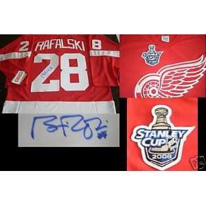 Brian Rafalski Signed Detroit Red Wings Jersey 2008 Cup