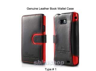   II AT&T I777 I9100 BLACK LEATHER BOOK WALLET COVER CASE CASES  