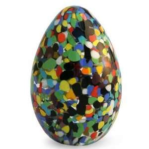 Confetti Egg Murano Hand blown Paperweight