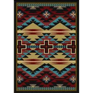  Rustic Cross Area Rugs Blue: Home & Kitchen