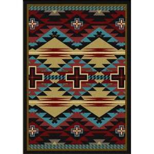  Rustic Cross Area Rugs Blue