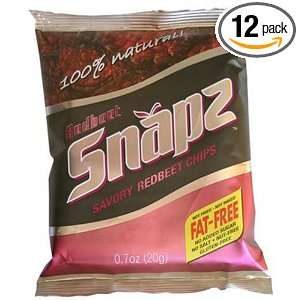 Applesnapz Redbeet Chips, 0.7 Ounce Bag (Pack of 12):  