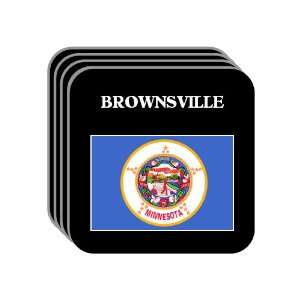  US State Flag   BROWNSVILLE, Minnesota (MN) Set of 4 Mini 