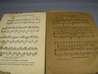 Antique 1919 Sheet Music On, Wisconsin March Song  