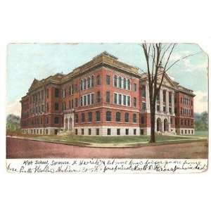    Postcard High School Syracuse New York 1906 