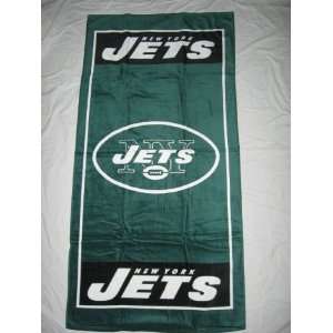  NEW YORK JETS 100% Cotton Full Size 30 by 60 BEACH 