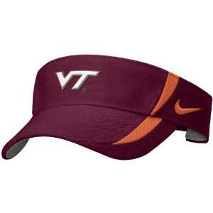   Virginia Tech Hokies Maroon Dri Fit Sideline Visor: Sports & Outdoors