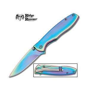  Ridge Runner Folding Knife Medium Rainbow: Sports 