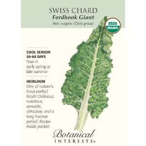  Fordhook Giant Organic Swiss Chard Seeds Patio, Lawn & Garden