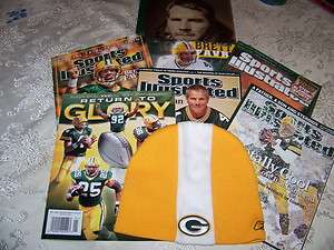 GREEN BAY PACKERS 2007 PLAYER SIDELINE KNIT HAT & 6+ SI FAVRE 