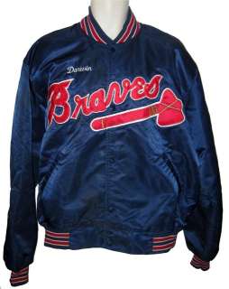Vtg Atlanta Braves Satin Jacket 2XL Game Sportswear XXL  