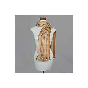  NOVICA Cotton scarf, Sweet Shimmer