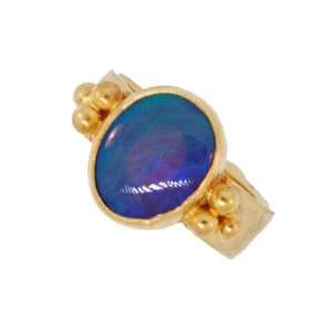  Black Opal Byzantine Ring: Jewelry