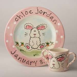  personalized bunny baby plate