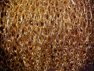 Bulk Large Cable Chain, Gold Plated 8x5.5mm link fps019  