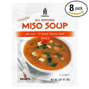 Mishima Miso Soup, Spicy, 1.05 Ounce (Pack of 8)  Grocery 