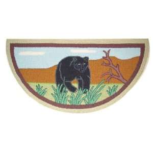    Bear Life, Fire Place Rug 36 Half Circle In.: Home & Kitchen
