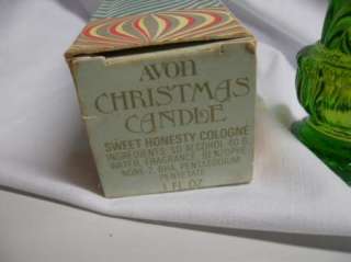 Vtg Avon Christmas Candle Sweet Honesty Cologne Perfume  