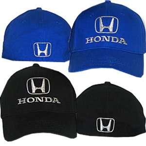 Honda Logo Flex Fit Cotton Twill Mens Hat Blue:  Sports 
