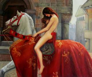 Museum Q. Hand Painted Oil Painting Repro John Collier Lady Godiva 