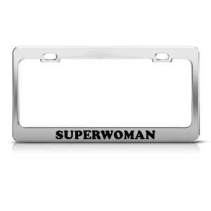  Superwoman Metal License Plate Frame Tag Holder 