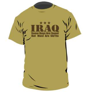 iraq sunny days usmc usa military army funny t shirt XL  