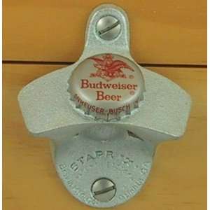  Budweiser Beer 70s Bottle Cap Wall Mount Opener Kitchen 