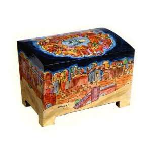  Emanuel Wood Painted Etrog Box   Jerusalem: Everything 