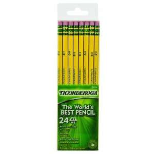  Ticonderoga No. 2 Soft Pencils, Six 24 Count Hang Tab 
