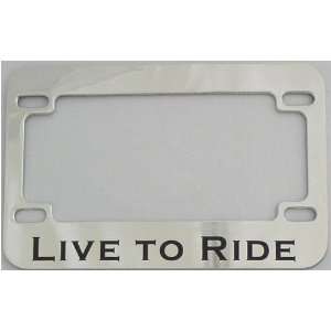   Chrome Billet Metal MOTORCYCLE License Plate Frames: Sports & Outdoors