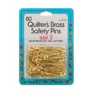   Brass Safety Pins Size 2 80/Pkg C172; 2 Items/Order