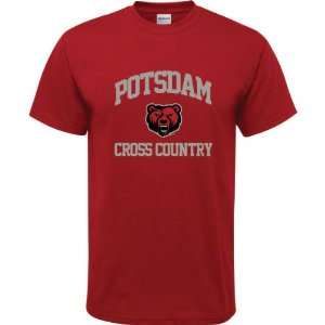  SUNY Potsdam Bears Cardinal Red Youth Cross Country Arch T 