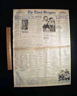 1948 Actress CAROLE LANDIS Hollywood Suicide Newspaper  