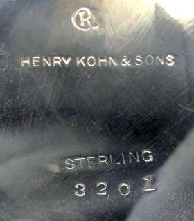   Kohn & Sons Sterling Silver Sugar Bowl 3201 Handled Lidded 5.5  