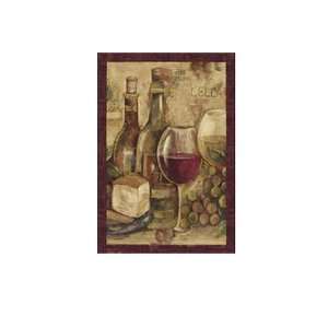  Still Life Cabernet Wine, Grapes & Cheese Wall Mural