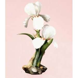  Silver Shower Irises Porcelain Sculpture: Home & Kitchen