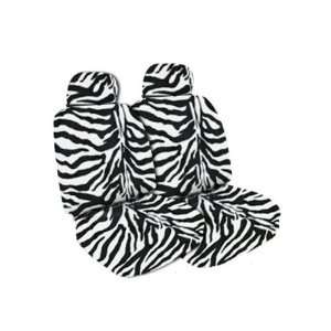  2 Animal Print Low Back Seat Covers   Zebra: Automotive