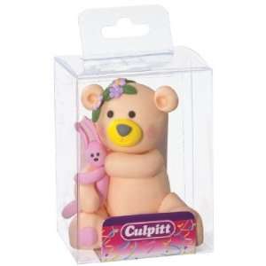  Teddy Pink Claymation Cake Decoration (1 pc) Toys & Games