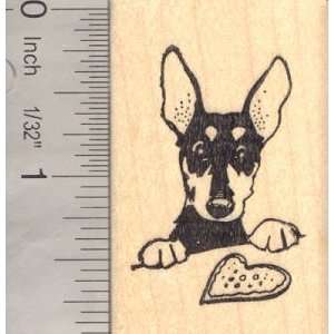  Valentine Rat Terrier with Sugar Cookie Rubber Stamp: Arts 