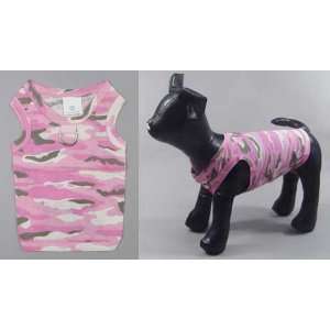  Dog Tank Top Army Camo Pink   X Large: Kitchen & Dining