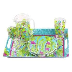    Lilly Pulitzer   A Melamine Set   Nice to See You: Home & Kitchen