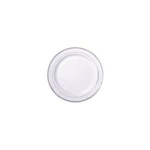  Silver Trim 7.5 White Plates: Health & Personal Care