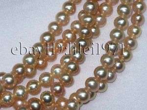 4strs AAA6 7mm fancy luster pink near round pearl2408  