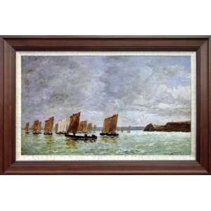  Hand Painted Oil Paintings: Camaret Fishing Boatsf Shore 